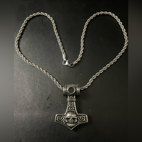 Other - Stainless Viking Thor Hammer Pendant Necklace